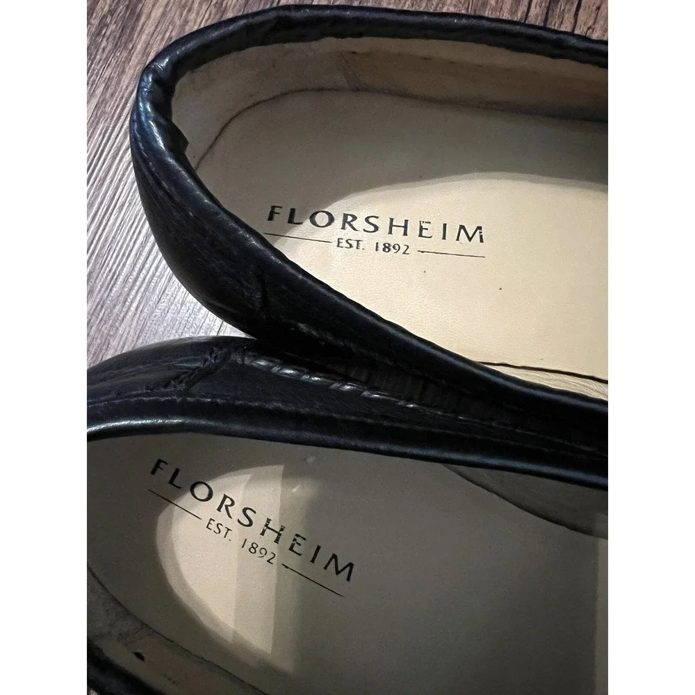 Florsheim Men's Tassel Loafers Size‎ 9 D 18577 Leather Upper/Lining Black Square